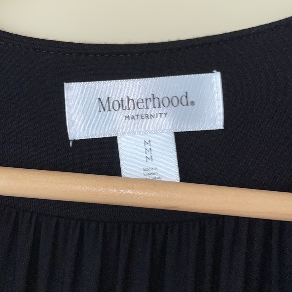 Motherhood Maternity super soft, long black dress - Picture 3 of 6